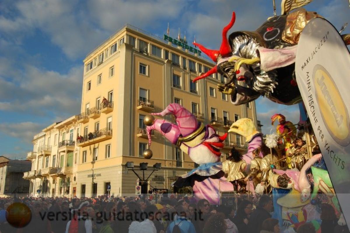 Carnival of Viareggio near the